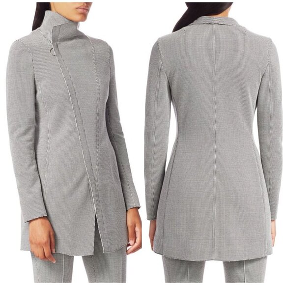 AKRIS PUNTO Long Houndstooth Jacket Women’s US 14 - Picture 2 of 12